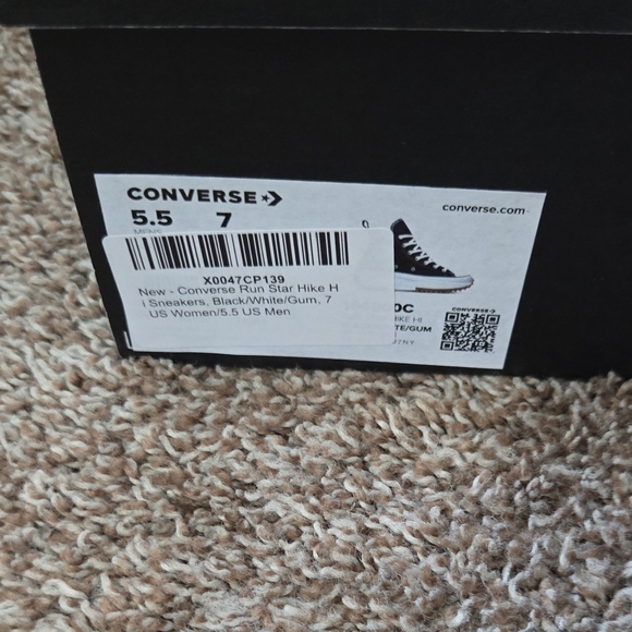 Converse Black and White Platform High-Tops - Picture 6 of 6